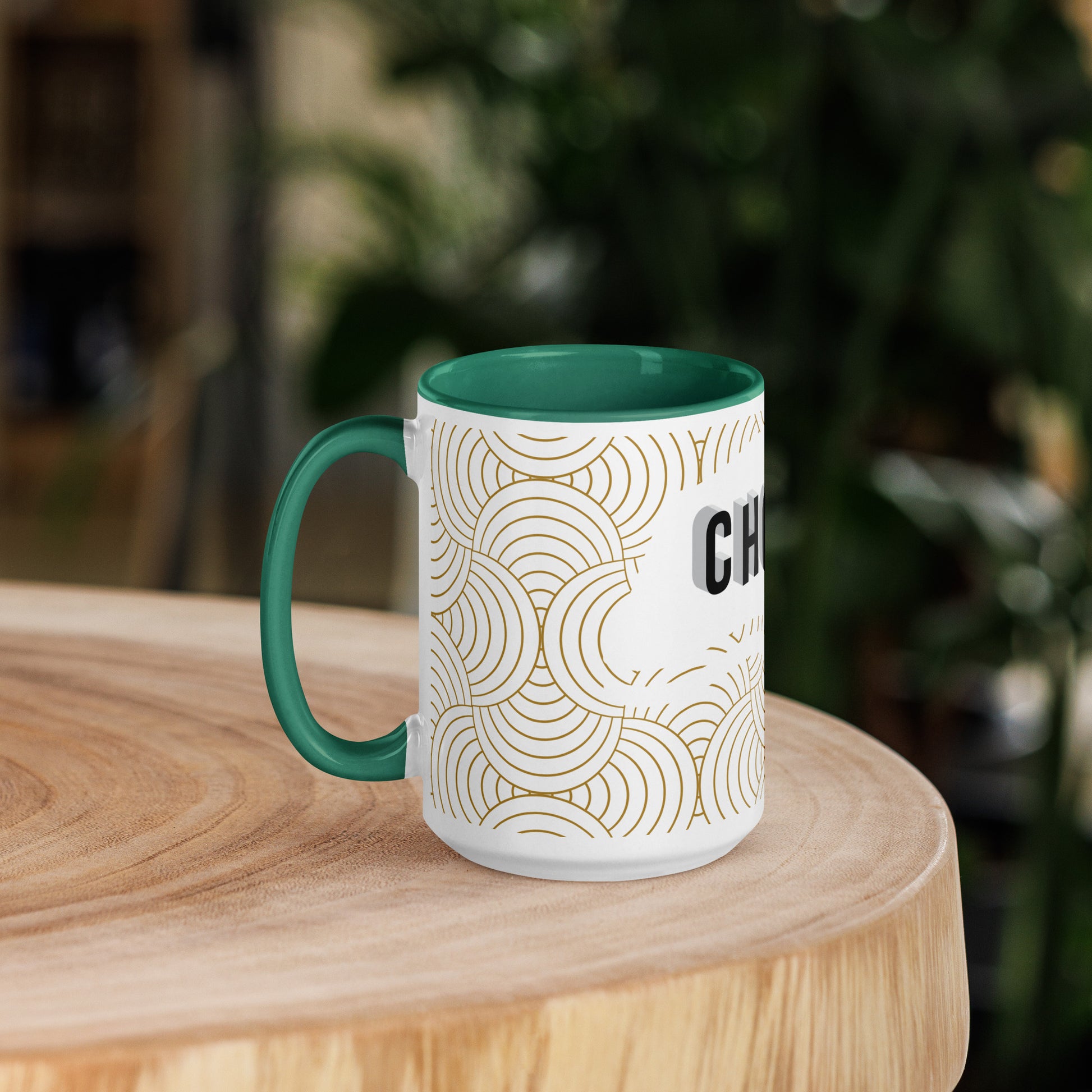 Christian coffee cup with colorful handle and lead-free material