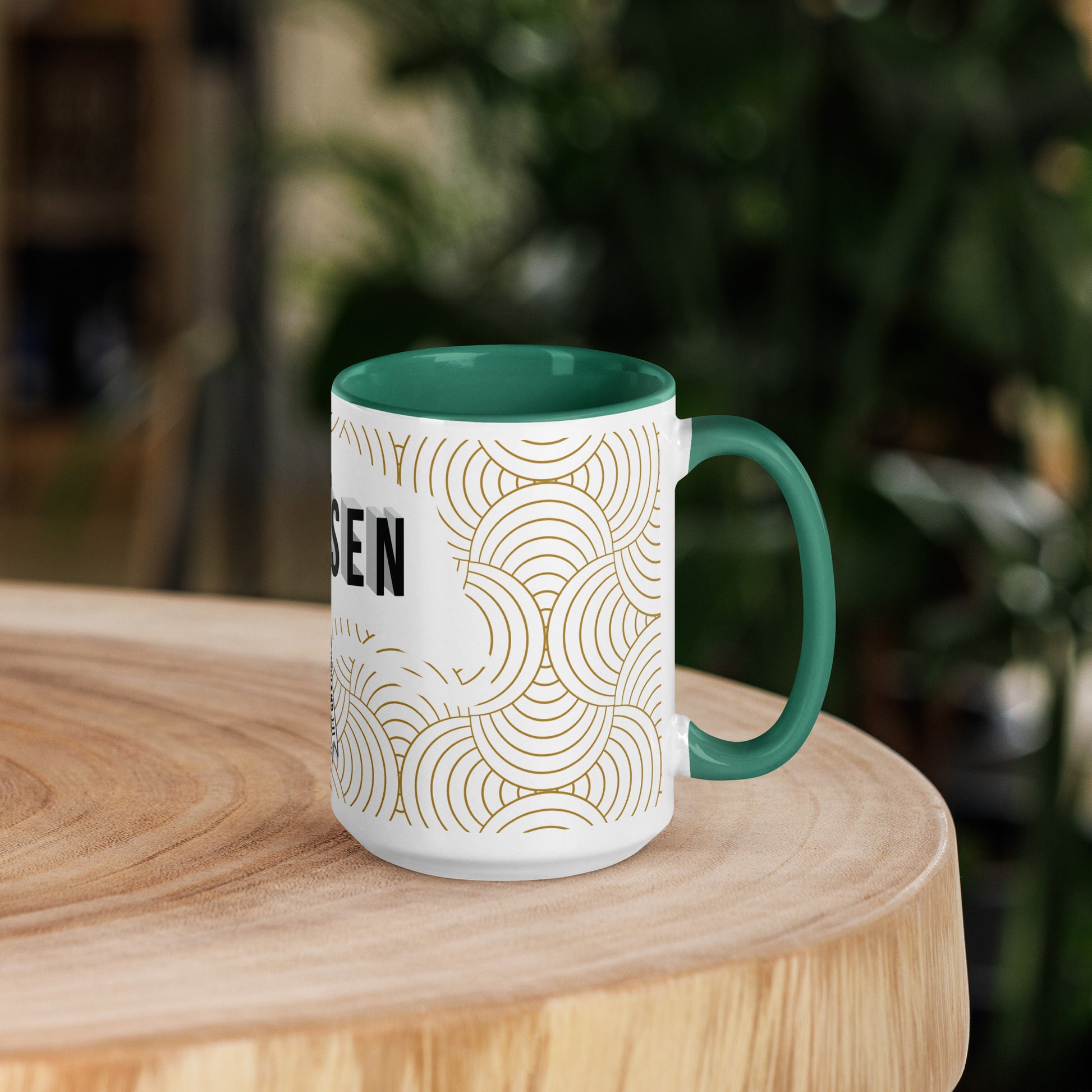 Christian coffee cup with colorful handle and lead-free material