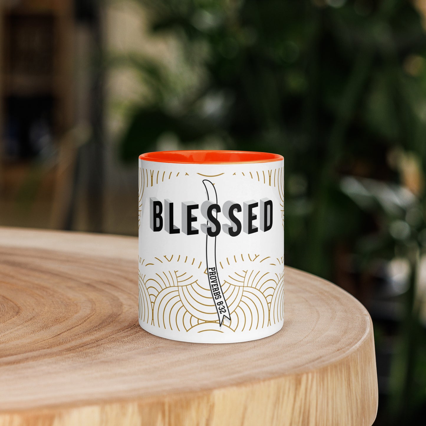 Christian coffee cup with colorful handle and lead-free material