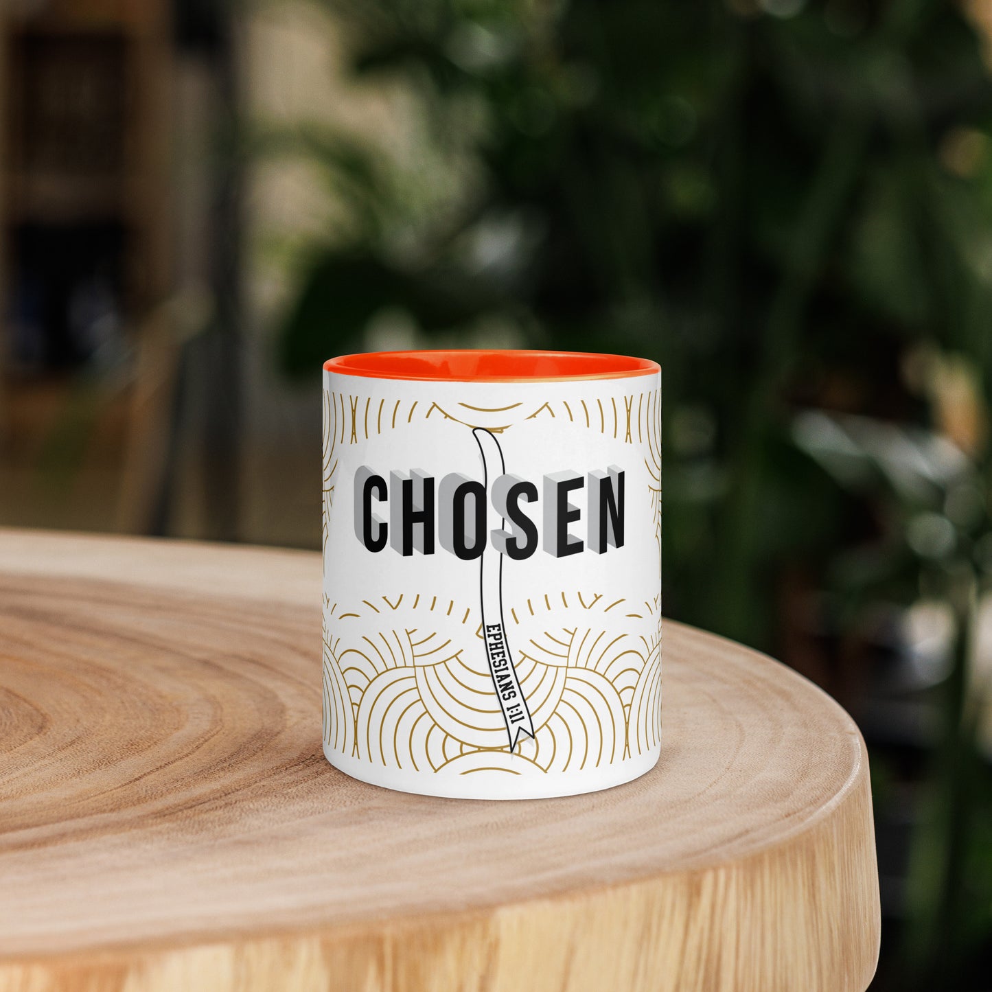 Christian coffee cup with colorful handle and lead-free material