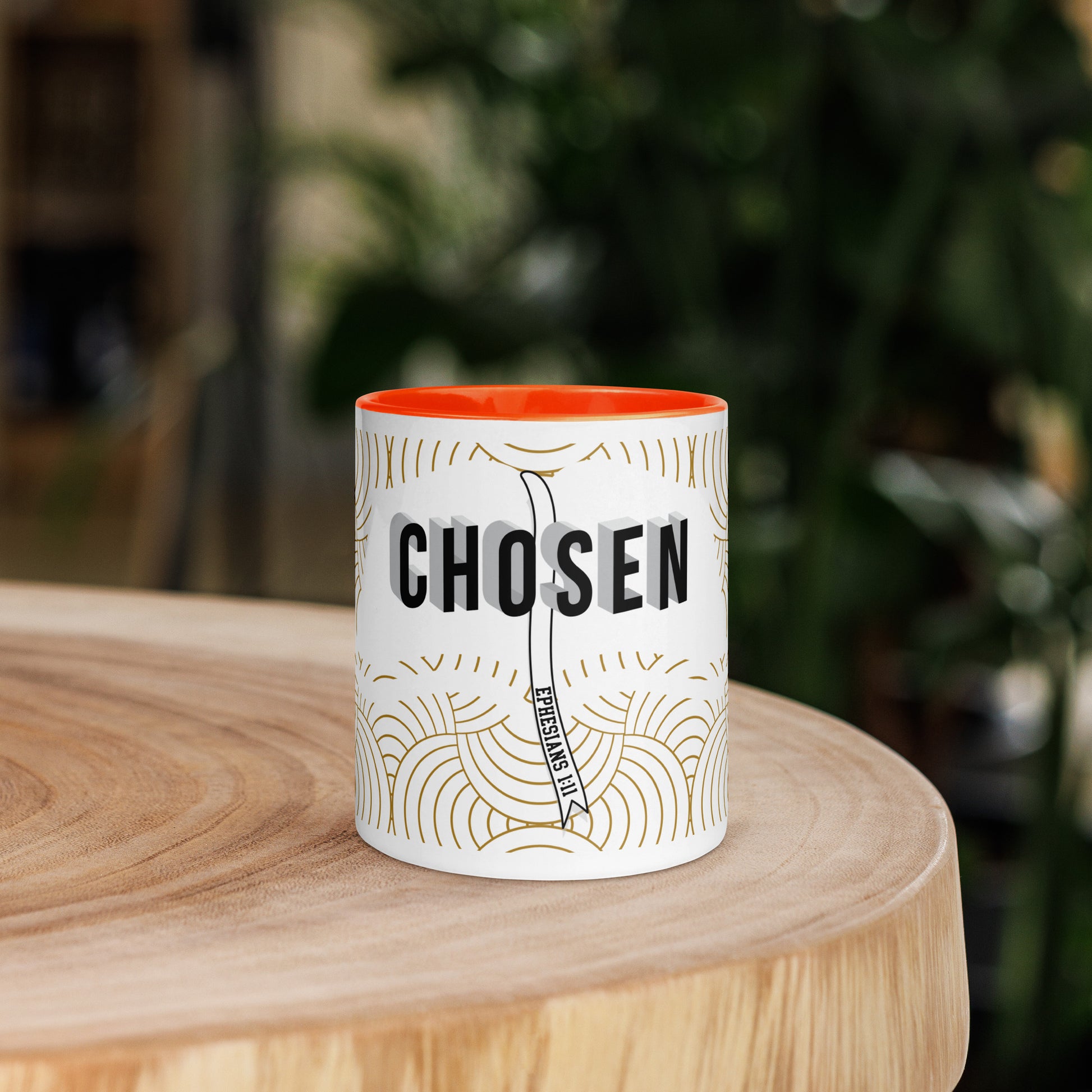 Christian coffee cup with colorful handle and lead-free material