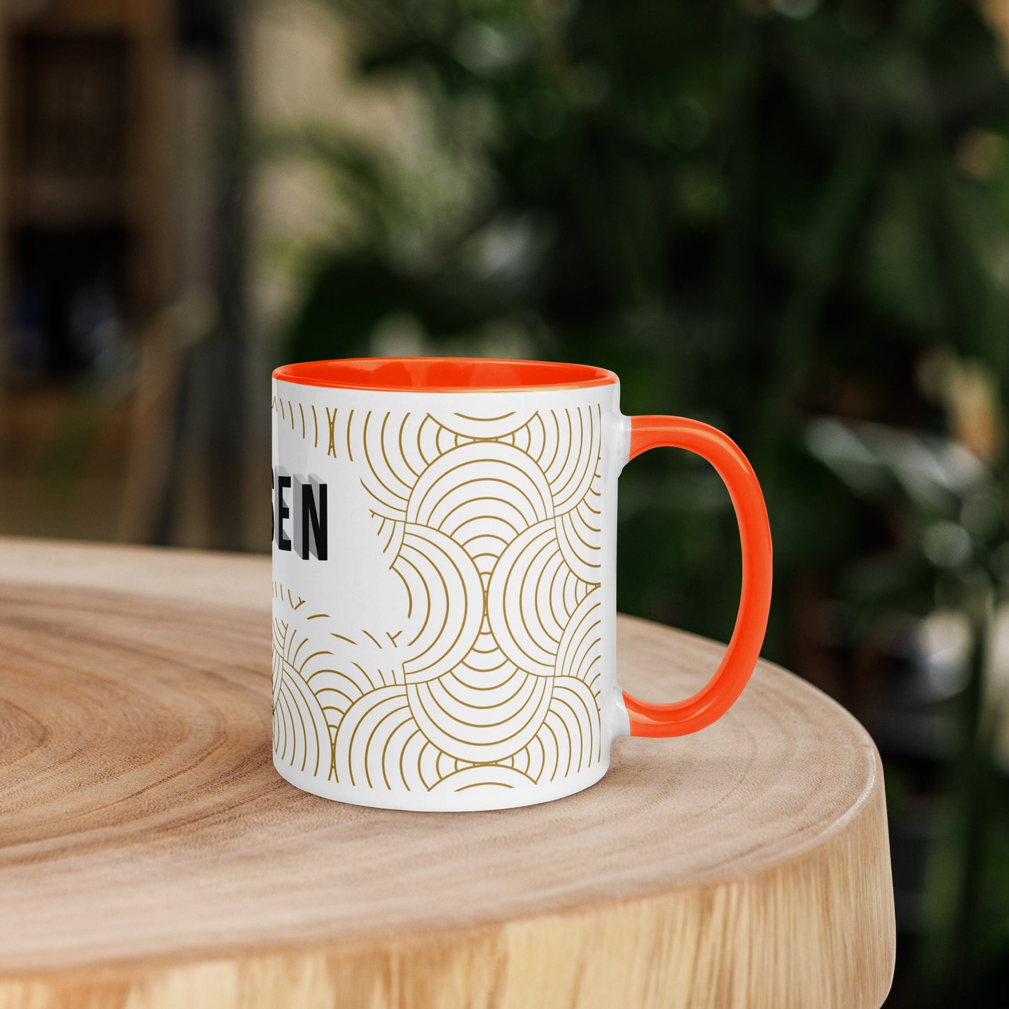 Christian coffee cup with colorful handle and lead-free material