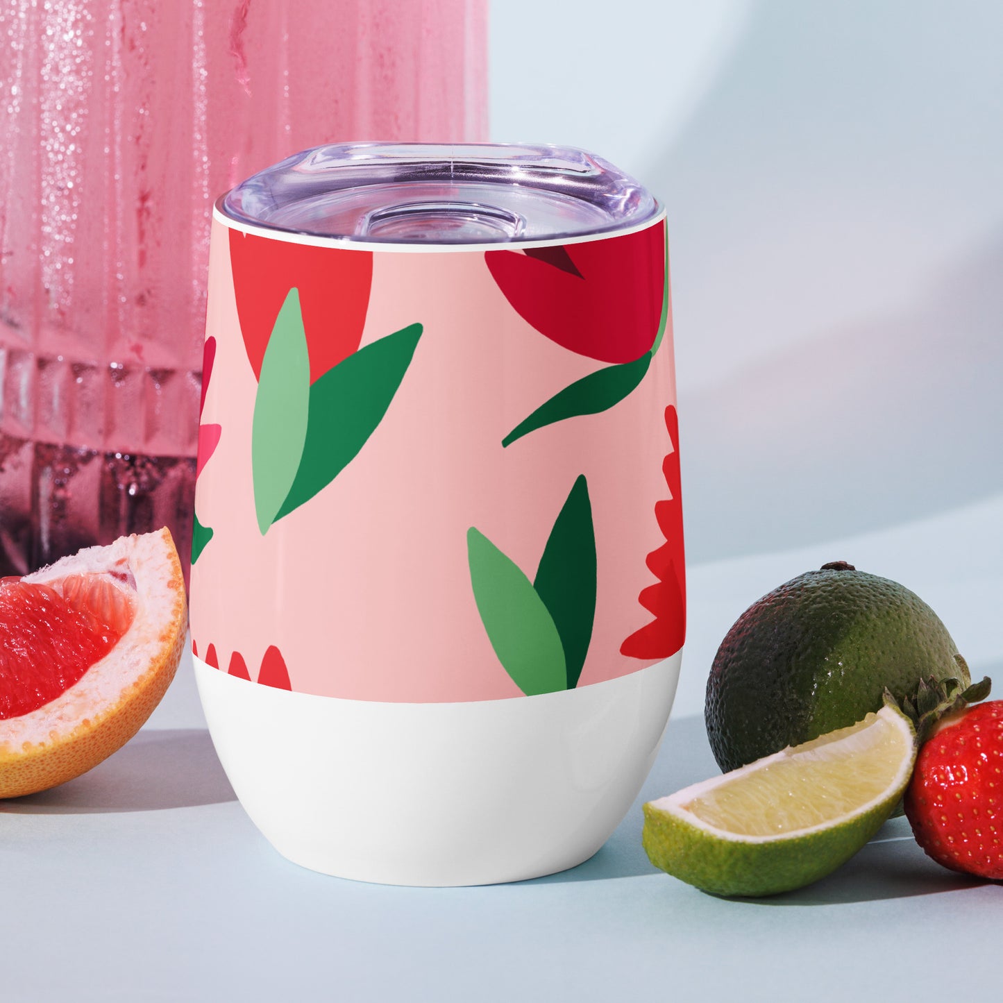 Christian juice tumbler with stainless steel, double-wall insulation