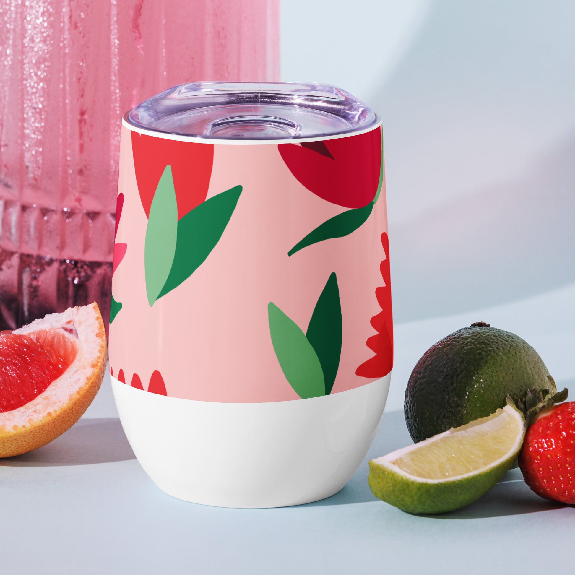 Christian juice tumbler with stainless steel, double-wall insulation