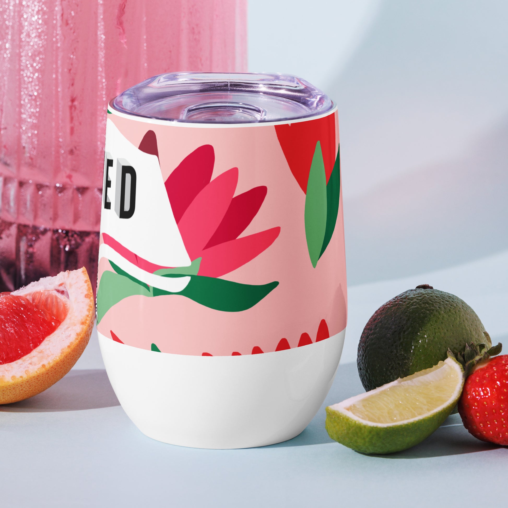 Christian juice tumbler with stainless steel, double-wall insulation