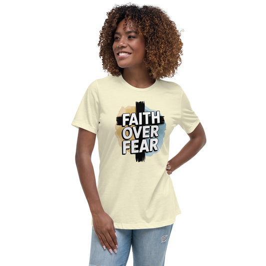Women’s Faith Over Fear Christian relaxed t-shirt