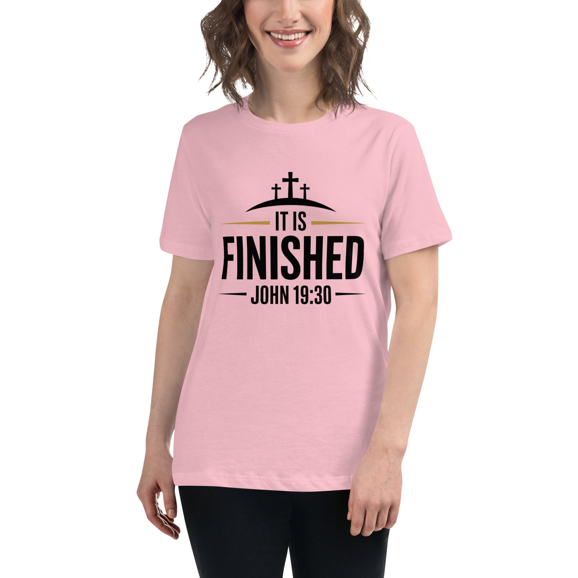 Faith-based women’s relaxed tee with scripture design