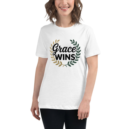 Grace Wins Christian women’s relaxed t-shirt