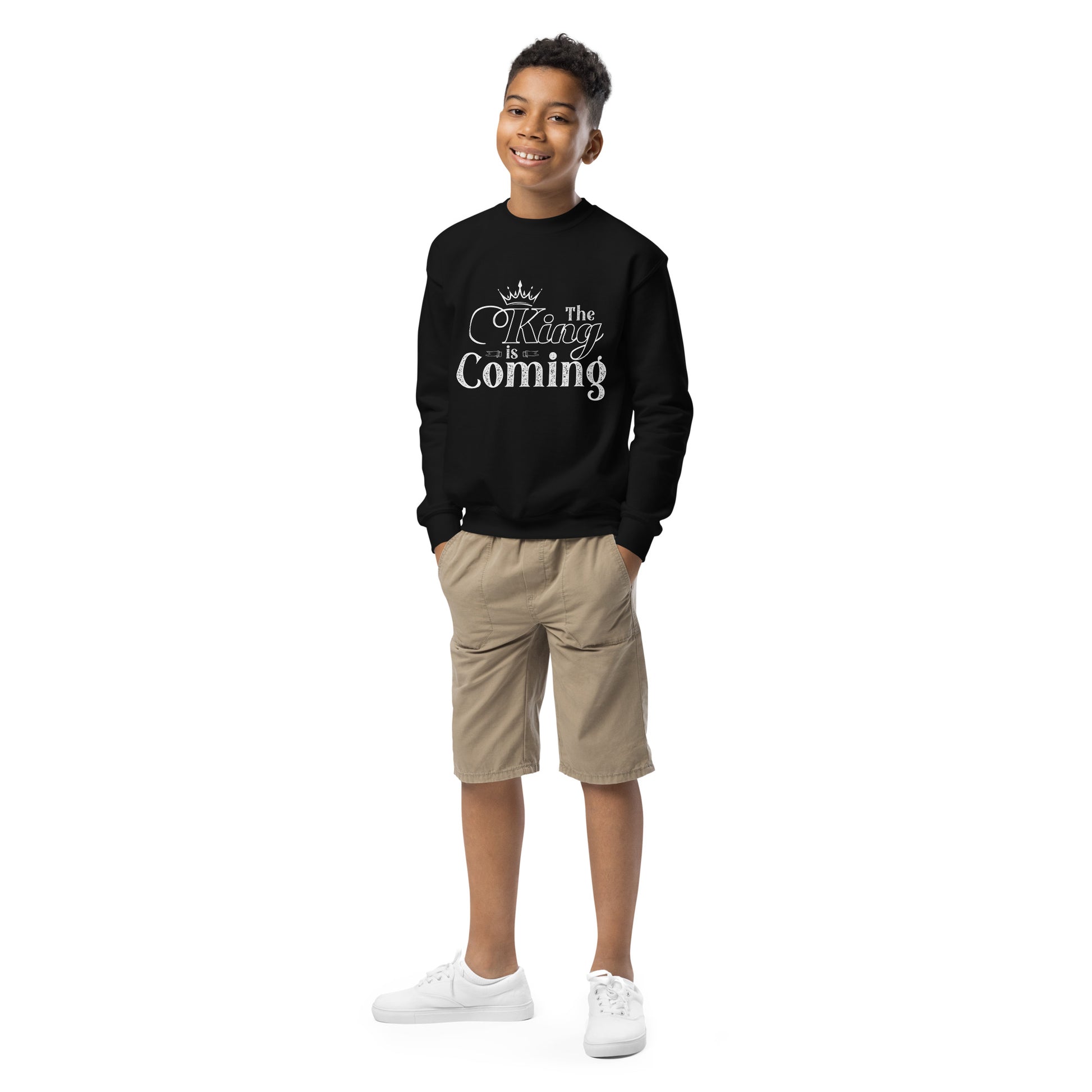 Christian youth sweatshirt in soft cotton fleece