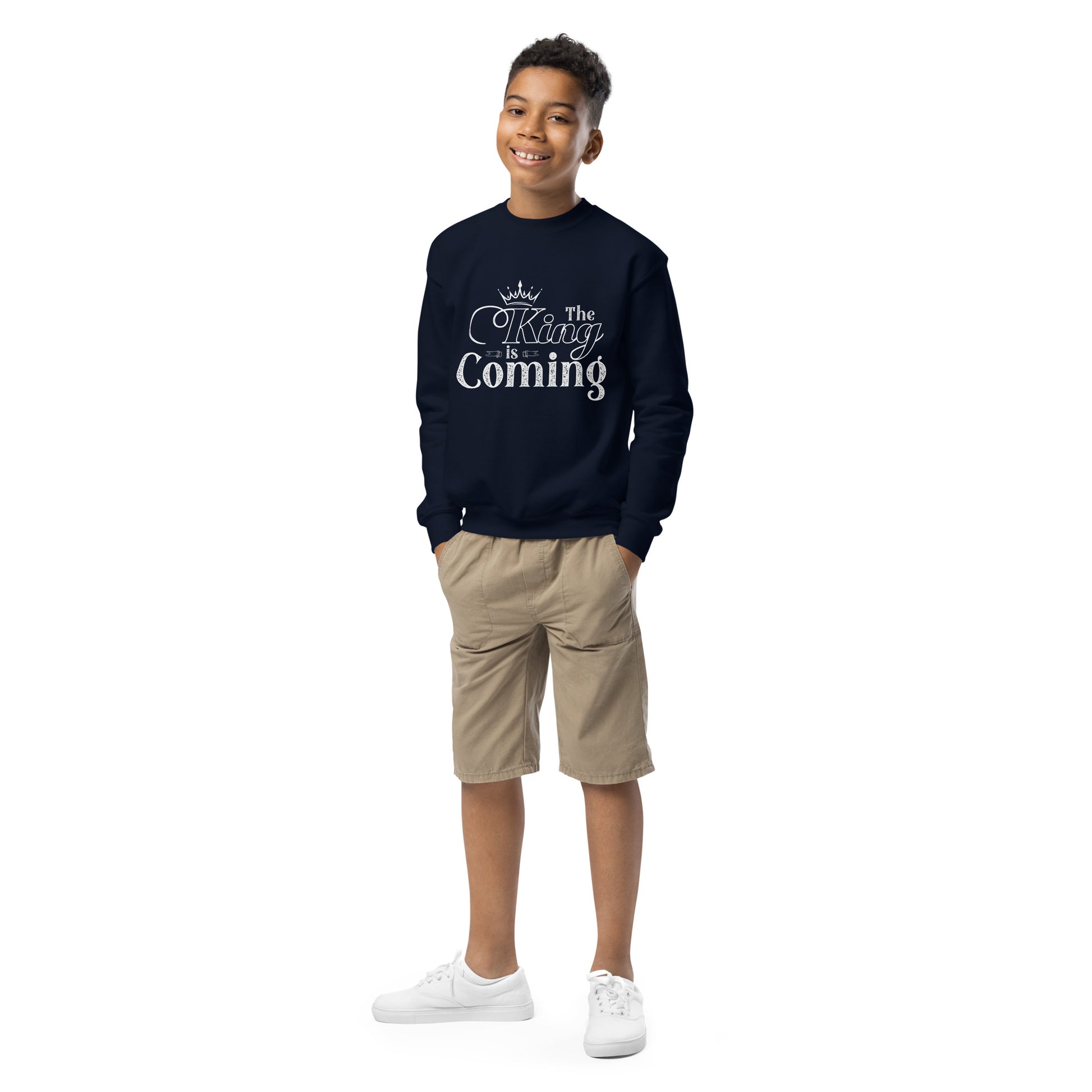 Christian youth sweatshirt in soft cotton fleece