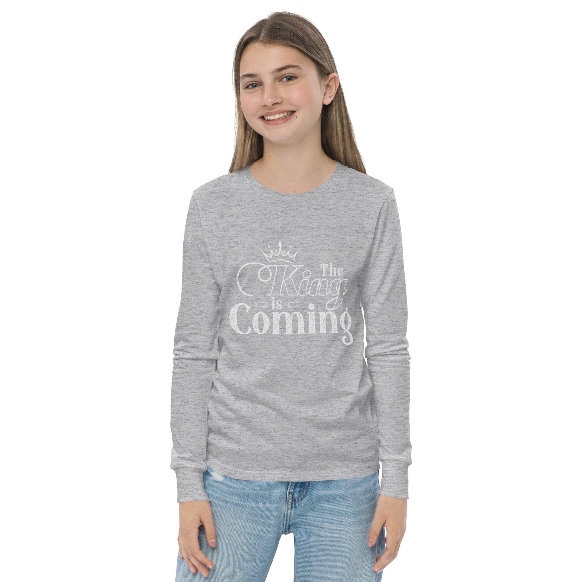 Lightweight Christian kids long sleeve tee with regular fit